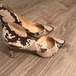 Nine West snake print heels pumps